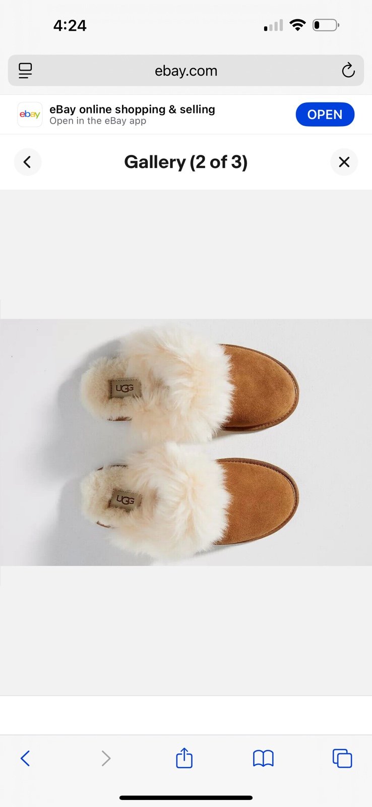 Ugg Scuff Slippers CHE Size 8