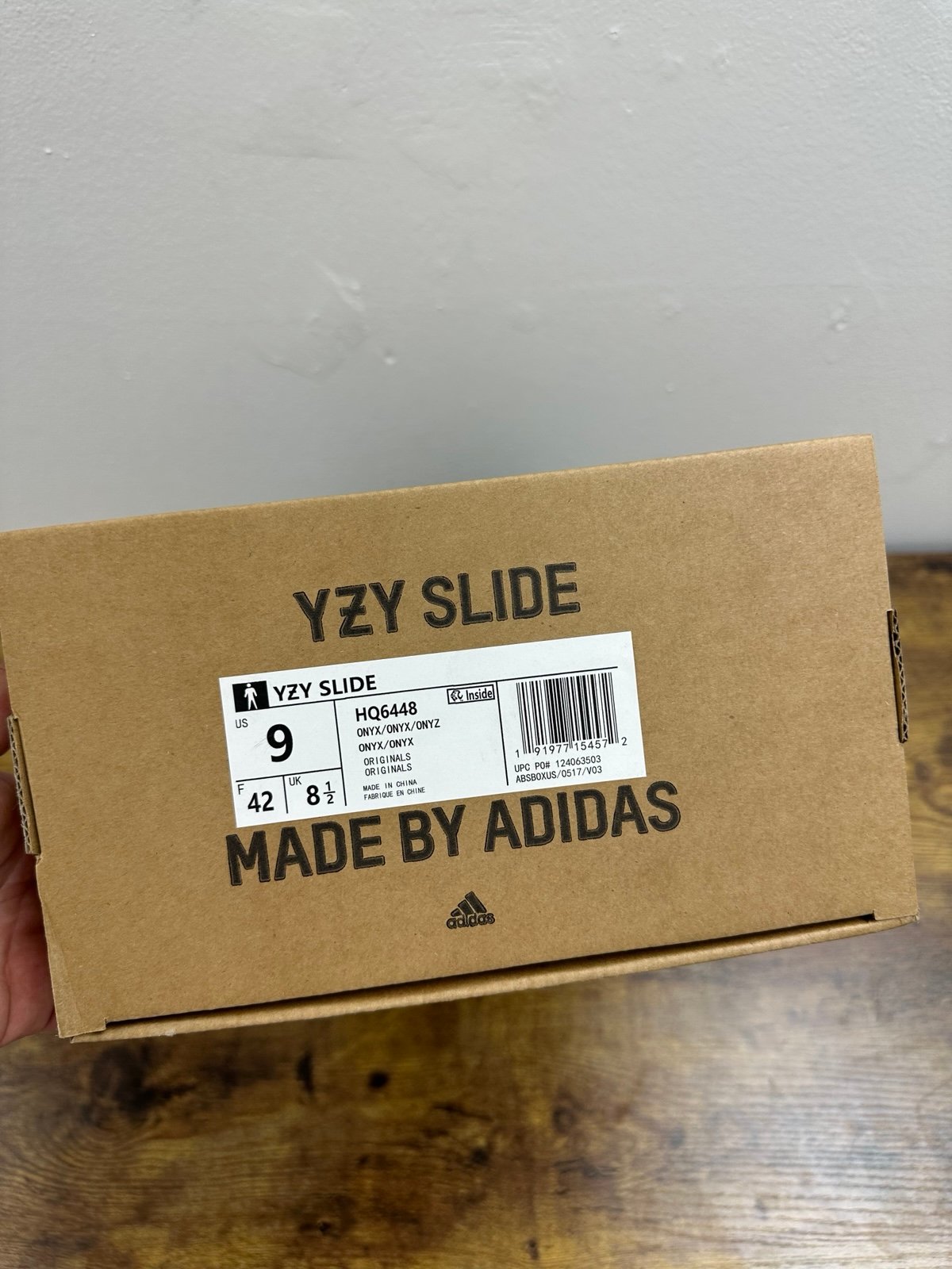 Yeezy by Adidas Slide Onyx size 9 Black