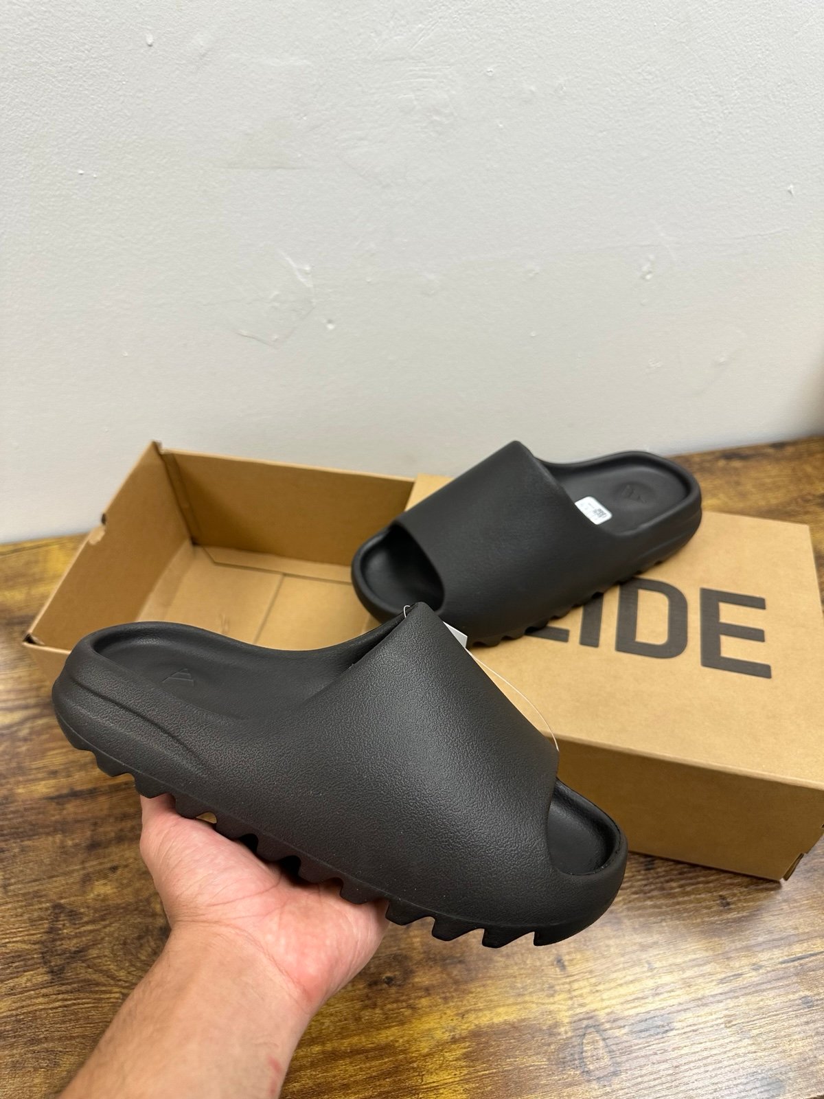 Yeezy by Adidas Slide Onyx size 9 Black