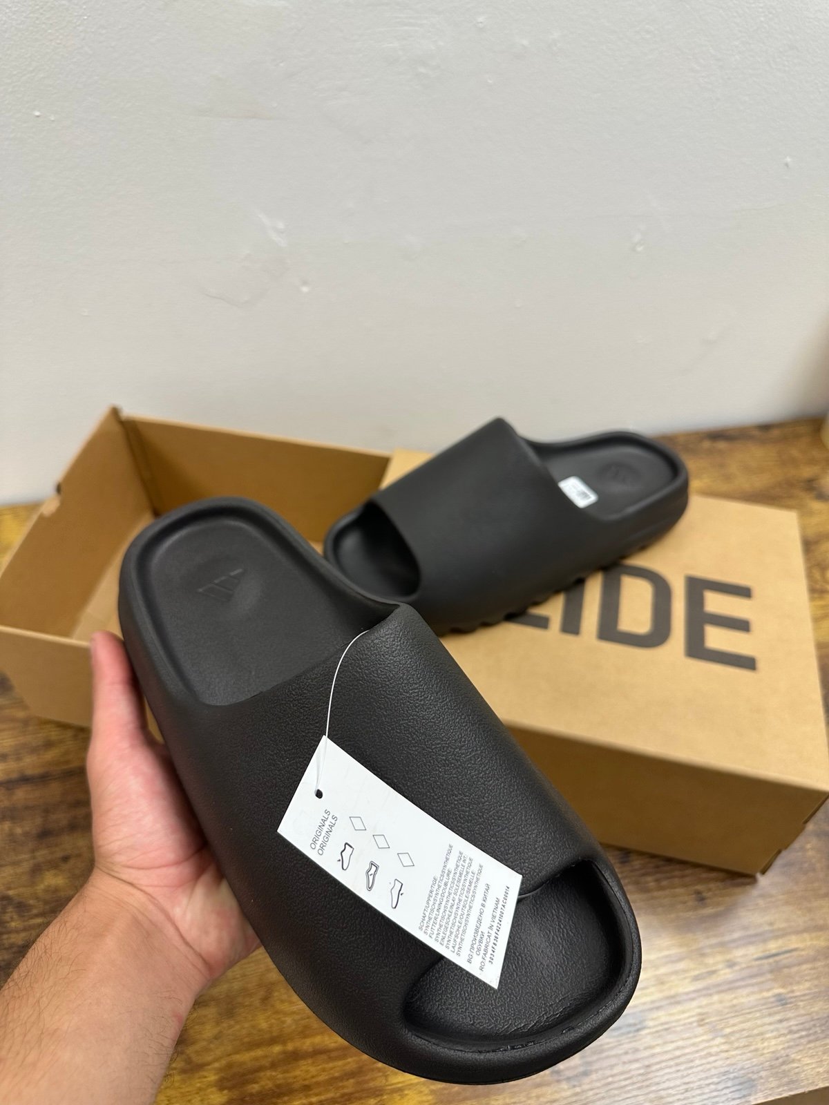 Yeezy by Adidas Slide Onyx size 9 Black