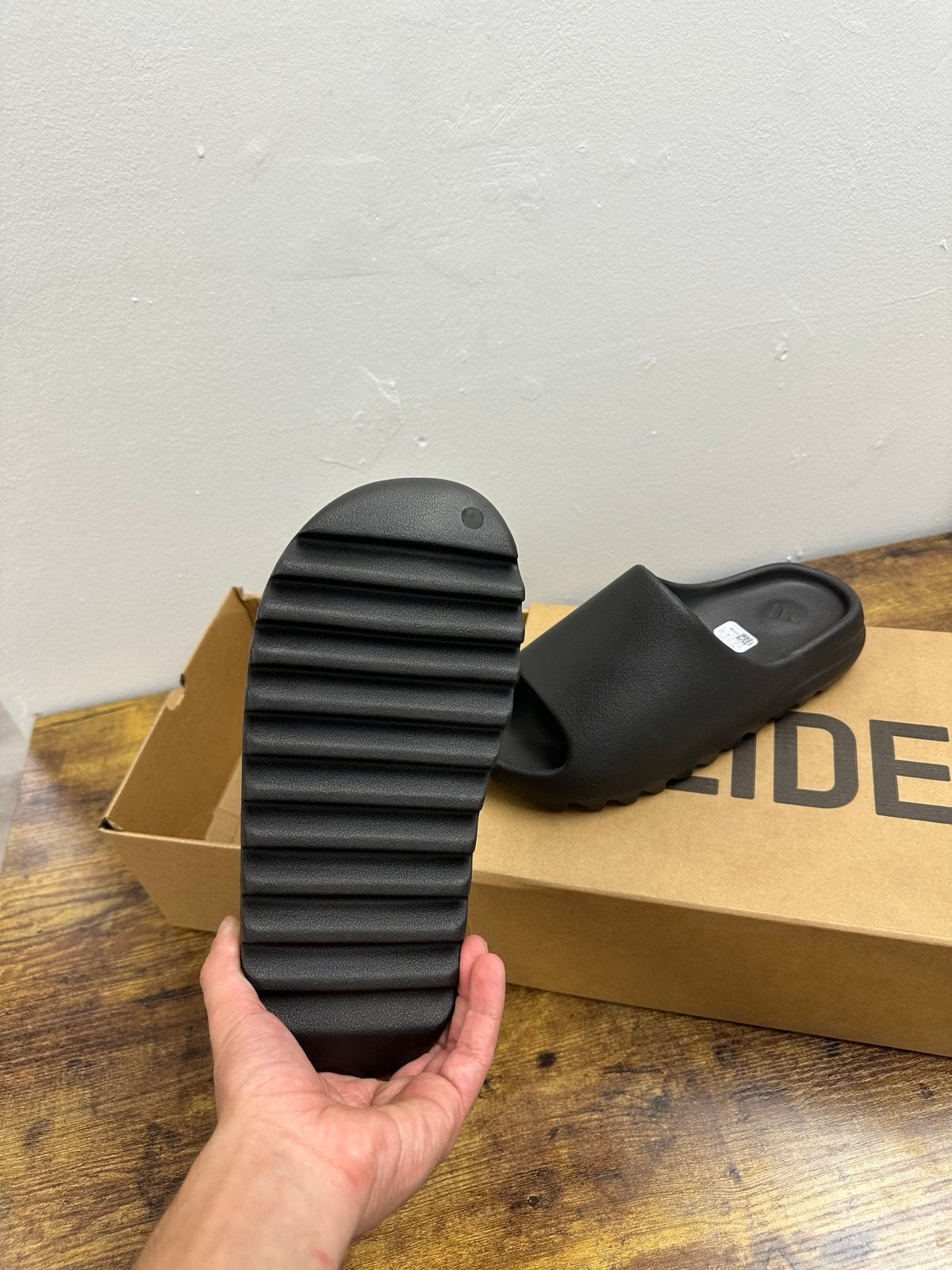 Yeezy by Adidas Slide Onyx size 9 Black